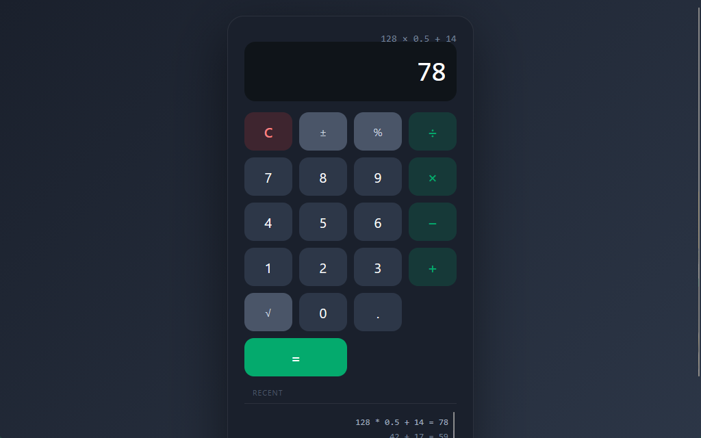 Mobile Calculator preview