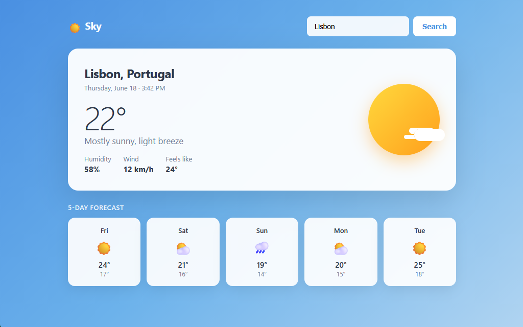 Weather Dashboard preview